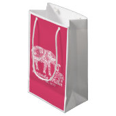 Henna Olifant Baby shower - Indische Inspiratie Klein Cadeauzakje (Voorkant Gekanteld)