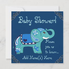 Henna Olifant (Baby shower) Kaart