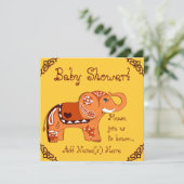 Henna Olifant (Baby shower) Kaart (Staand voorkant)