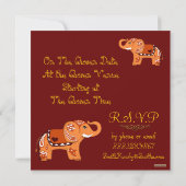 Henna Olifant (Baby shower) Kaart (Achterkant)