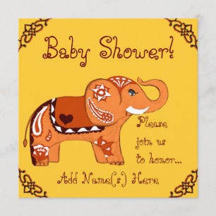 Henna Olifant (Baby shower) Kaart