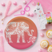 Henna Olifant - Indische Inspiratie Papieren Bordje (Feest)