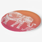 Henna Olifant - Indische Inspiratie Papieren Bordje (Gekanteld)