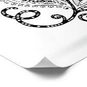 Henna Paisley Mehndi Doodles 2 Poster (Hoek)