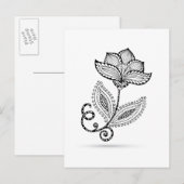 Henna Paisley Mehndi Doodles Briefkaart (Voorkant / Achterkant)