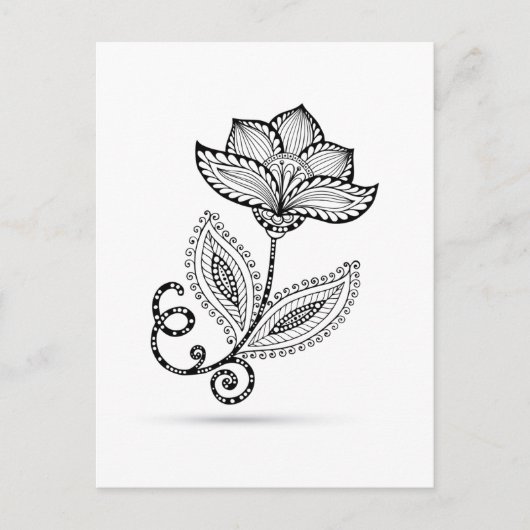 Henna Paisley Mehndi Doodles Briefkaart (Voorkant)