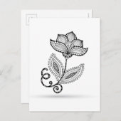 Henna Paisley Mehndi Doodles Briefkaart (Voorkant / Achterkant)