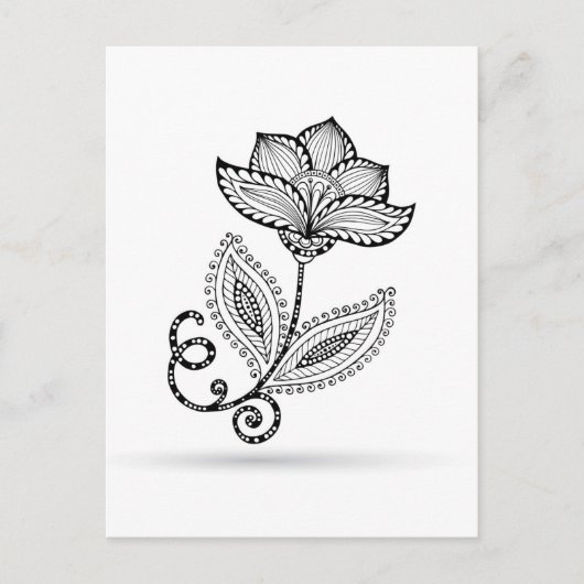 Henna Paisley Mehndi Doodles Briefkaart (Voorkant)