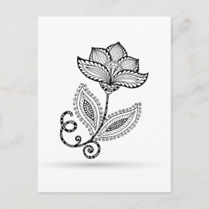 Henna Paisley Mehndi Doodles Briefkaart