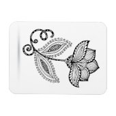 Henna Paisley Mehndi Doodles Magneet (Horizontaal)