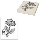 Henna Paisley Mehndi Doodles Rubberstempel (Gestempeld)