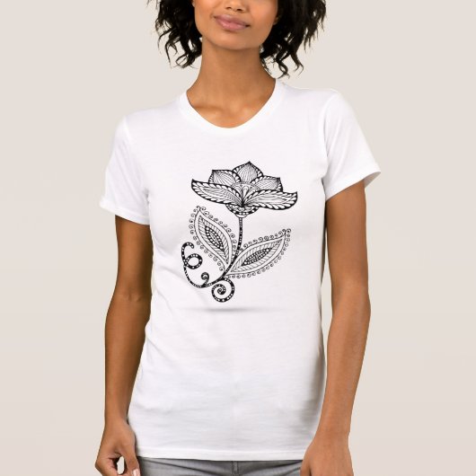 Henna Paisley Mehndi Doodles T-shirt (Voorkant)