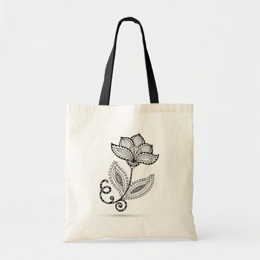 Henna Paisley Mehndi Doodles Tote Bag (Voorkant)