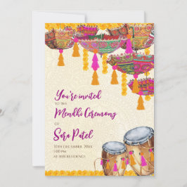 Henna Party nodigt Mehndi Invites, partij Mehndi u Kaart