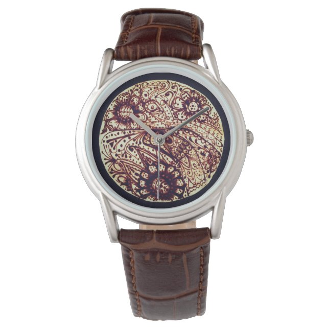 Henna patroon horloge (Voorkant)