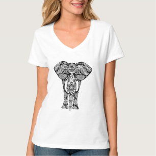 Henna Patroon Olifant  T-shirt