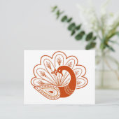 Henna pauock briefkaart (Staand voorkant)