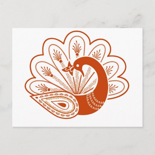 Henna pauock briefkaart (Voorkant)