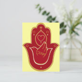 Henna Peace and Love Hamsa Briefkaart (Staand voorkant)
