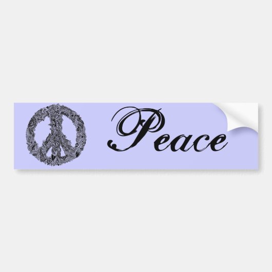Henna Peace Sign Bumpersticker (Voorkant)