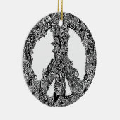 Henna Peace Sign Ornament (Rechts)