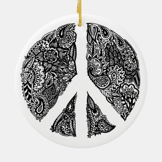 Henna Peace Sign Ornament (Achterkant)