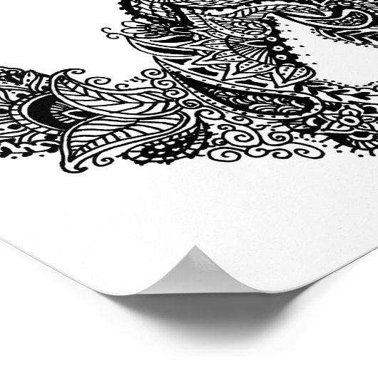 Henna Peace Sign Poster (Hoek)