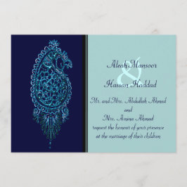 Henna Peacock (huwelijk) (blauw) Kaart