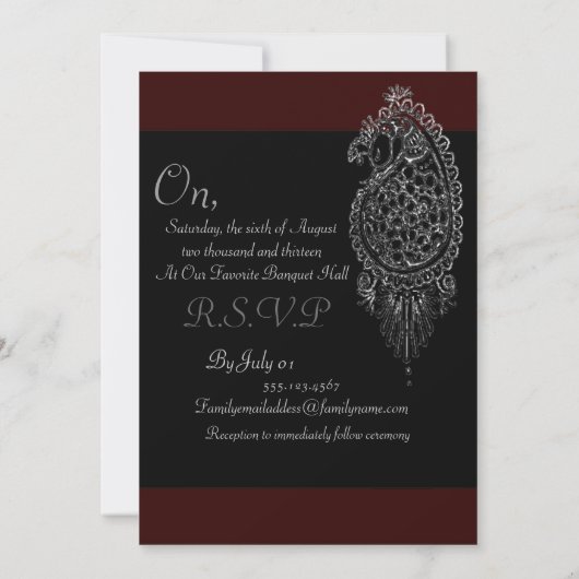 Henna Peacock Kaart (Achterkant)