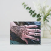 Henna Scales Hand Briefkaart (Staand voorkant)