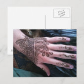 Henna Scales Hand Briefkaart (Voorkant / Achterkant)