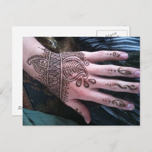 Henna Scales Hand Briefkaart (Voorkant / Achterkant)