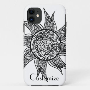 Henna-stijl Sun Tattoo Thunder_Cove Case-Mate iPhone Case