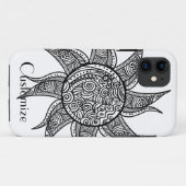 Henna-stijl Sun Tattoo Thunder_Cove Case-Mate iPhone Case (Achterkant (horizontaal))