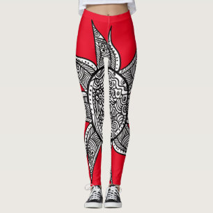 Henna-stijl Sun Tattoo Thunder_Cove Leggings