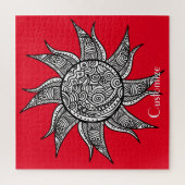 Henna-stijl Sun Tattoo Thunder_Cove Legpuzzel (Verticaal)