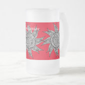 Henna-stijl Sun Tattoo Thunder_Cove Matglas Bierpul (Voorkant rechts)