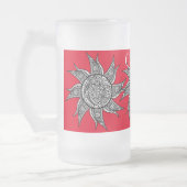 Henna-stijl Sun Tattoo Thunder_Cove Matglas Bierpul (Links)