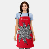 Henna-stijl Sun Tattoo Thunder_Cove Schort (Gedragen)