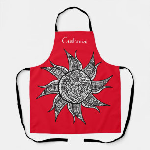 Henna-stijl Sun Tattoo Thunder_Cove Schort