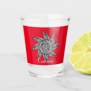 Henna-stijl Sun Tattoo Thunder_Cove Shot Glas