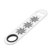 Henna-stijl Sun Tattoo Thunder_Cove Speed Flessenopener (Achterkant Gekanteld)
