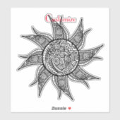 Henna-stijl Sun Tattoo Thunder_Cove Sticker (Vel)