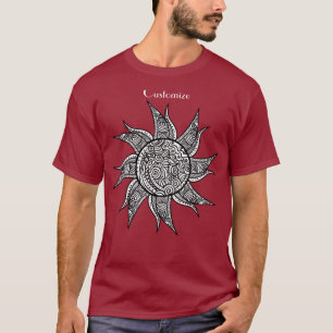 Henna-stijl Sun Tattoo Thunder_Cove T-shirt