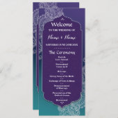 Henna Style Jewel Arabian Nights Trouwprogramma Programmakaart (Voorkant / Achterkant)