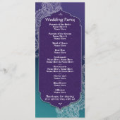 Henna Style Jewel Arabian Nights Wedding Program Programmakaart (Achterkant)