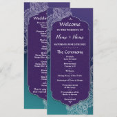 Henna Style Jewel Arabian Nights Wedding Program Programmakaart (Voorkant / Achterkant)