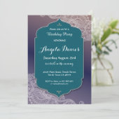 Henna Style Jewel Birthday Party Arabian 40th Kaart (Staand voorkant)