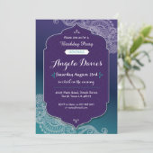 Henna Style Jewel Birthday Party nodigt Arabisch u Kaart (Staand voorkant)