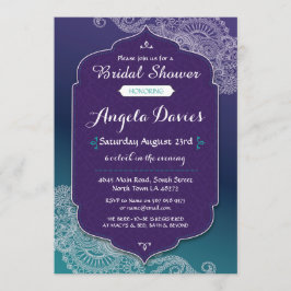 Henna Style Jewel Vrijgezellenfeest Nodig Arabisch Kaart